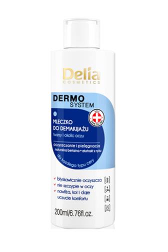 Delia Dermo pleťové mléko odstraňovač make-upu 200 ml