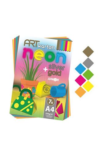 Art karton Neon A4 7 listů 250 g