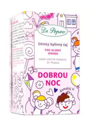 Dr. Popov Dobrou noc dětský byliný čaj 20 x 1.5 g