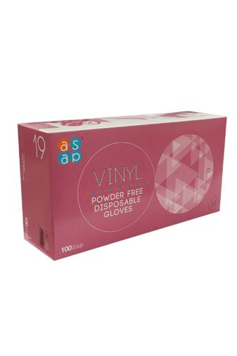 Asap Rukavice vinyl bez pufru M 100 ks