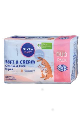 Nivea Baby ubrousky Soft & Cream 2x57 ks