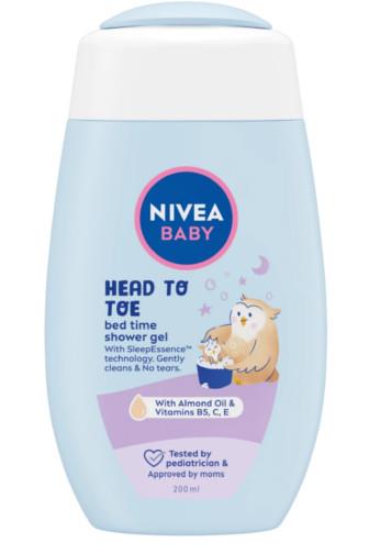 Nivea baby Bed Time almond oil sprchový gel tělo,vlásky 200 ml