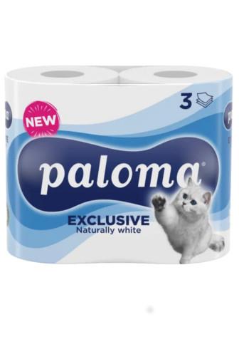 Paloma Exclusive white 3 vrstvý toaletní papír 4 ks