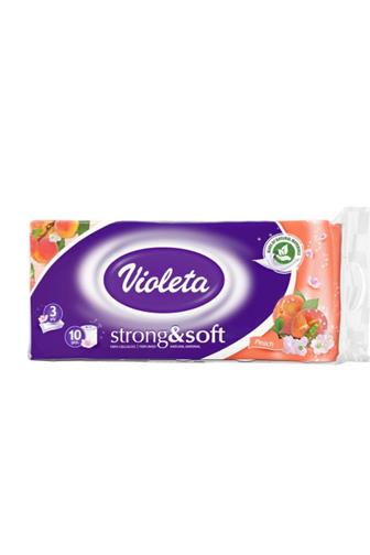 Violeta strong & soft broskev 3 vrstvý toaletní papír 10 x 13,2 m