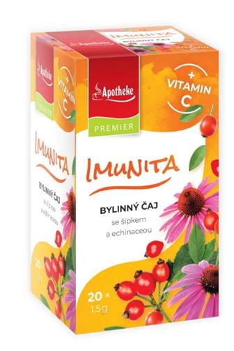 Apotheke Premier Imunita + vitamín C bylinný čaj 20 x 2 g