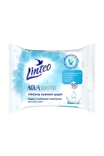 Linteo vlhčený toaletní papír Aqua sensitive 60 ks