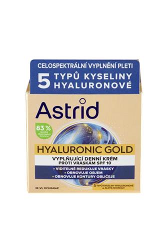 Astrid Hyaluronic Gold vyplňující denní krém  SPF10 50 ml