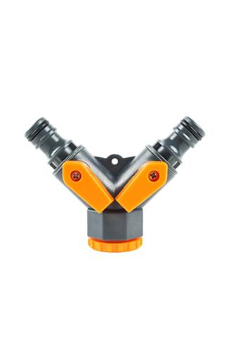 Enpro Rozdvojka s ventily pro 2 rychlospojky 1/2"+3/4"