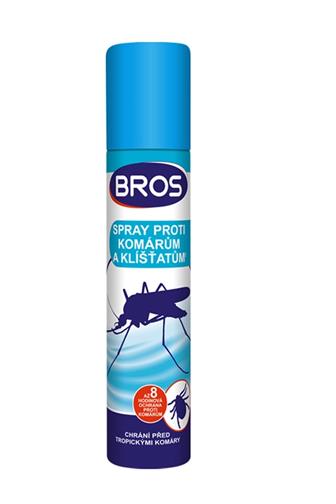Bros spray proti komárům 8h a  klíšťatům 4h. 90 ml
