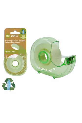 Luma Lepící páska transparentní Eco + odvíječ 18 mm x 33 m 