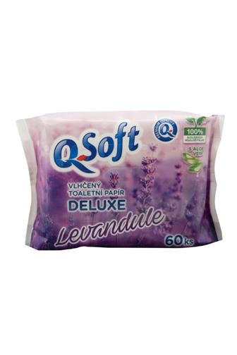 Q-Soft  De luxe Levandule vlhčený toaletní papír 60 ks