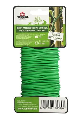 Rosteto Drát vázací poplastovaný 2,5mm x 10 m
