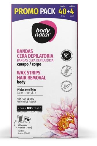 Body Natur voskové pásky na tělo s lotosovým květem 40 ks