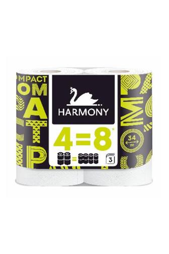 Harmony Compact 3 vrstvý toaltetní papír 4 x 34m 4 ks = 8 ks