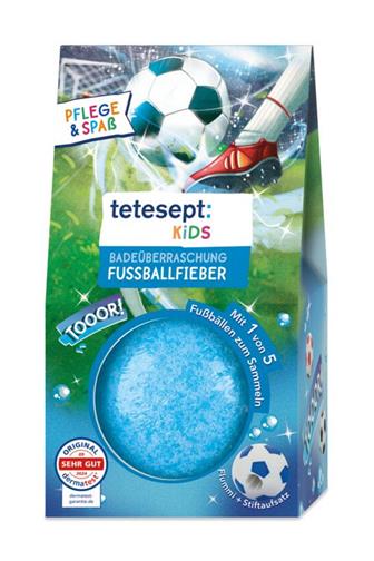 Tetesept Kids Fotbalová horečka koupelová sůl s překvapením 140 g