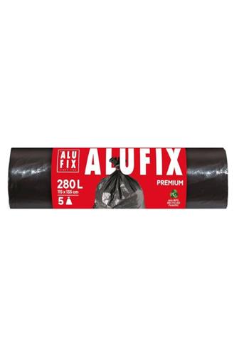 Alufix pytle na odpad silné 60µm 280l černé 115 x 135 cm 5 ks
