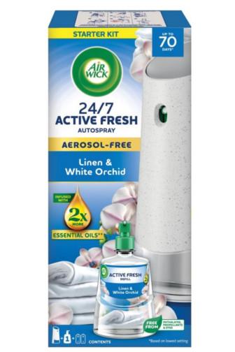 Air Wick Active Fresh 24/7 Prádlo a bílá orchidej strojek 228 ml