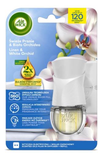Air Wick electric Prádlo a bílá orchidej strojek 19 ml