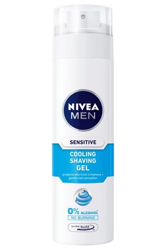 Nivea Men Sensitive Cool gel na holení 0% alcohol 200 ml