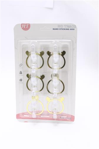 Háček samolepící průsvitný ovál max.hmotnost 10 kg 6 ks