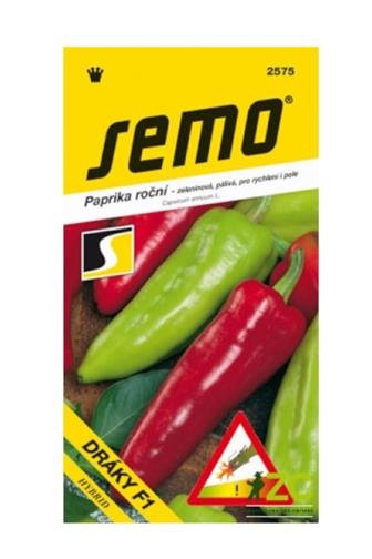 Paprika Dráky F1 mírně pálivá 1.000SHU 15 semen 