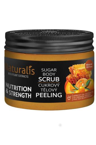 Naturalis cukrový tělový peeling Nutrition & Strength 250 g