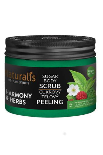 Naturalis cukrový tělový peeling Harmony & Herbs 250 g