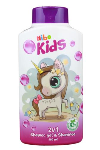 Nibo Kids SG + šampon 2v1 Magic Unicorn 500 ml