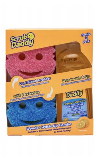 Scrub Daddy houbička 2 ks + prostředek na nádobí 500 ml