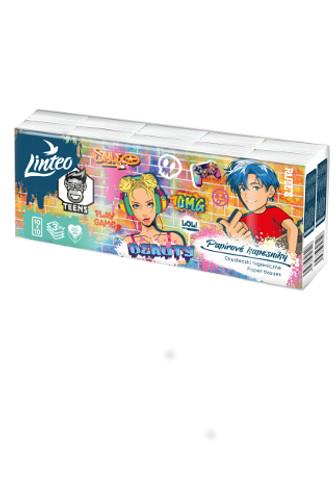 Linteo Teens kapesníčky 3vrstvé 10 x 10 ks