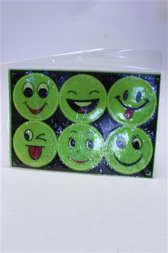Reflexní PVC samolepky (mix 6 smajlíků)