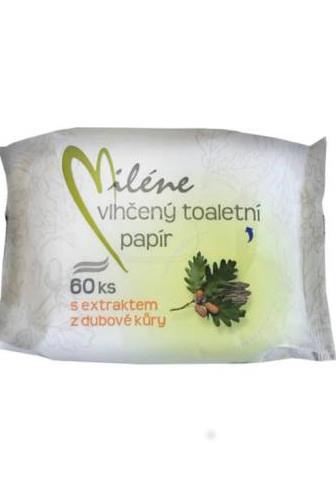 Miléne vlhčený toaletní papír s extraktem z dubové kůry 60 ks