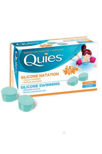 Quies silikonové chrániče sluchu na plavání pro děti 3páry