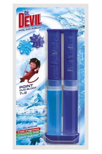Dr. Devil WC Point Duo block Polar aqua 65 ml