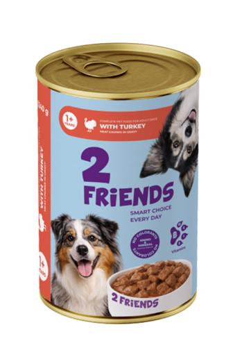 2 Friends pro psy krůtí kousky v omáčce 1250 g