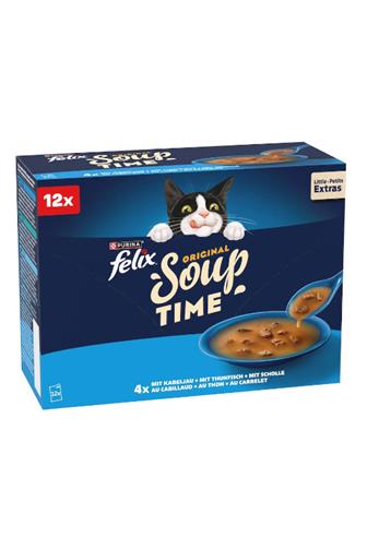 Purina Felix soup rybí výběr 12 x 48 g
