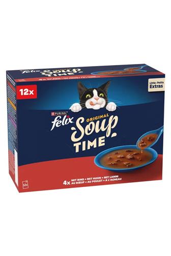 Purina Felix soup hovězí,kuřecí a jehněčí výběr 12 x 48 g