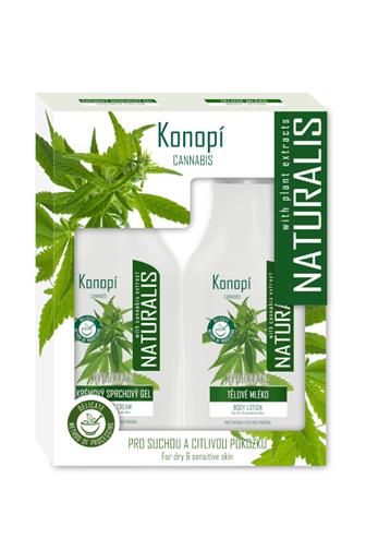 Naturalis konopí suchá a citlivá pleť sprchový gel 350 ml + body 350 ml