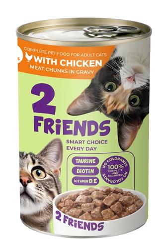2 Friends Cat kuřecí kousky v omáčce 415g