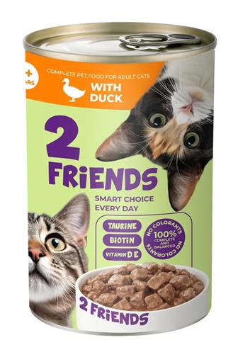 2 Friends Cat kachní kousky v omáčce 415 g