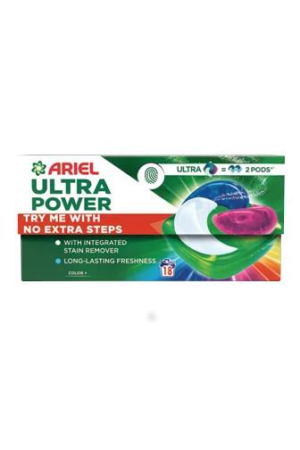 Ariel Ultra Power Color+ kapsle 18 ks