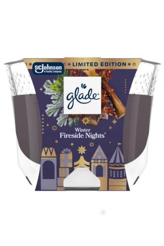 Glade svíčka Winter Fireside Night 204 g