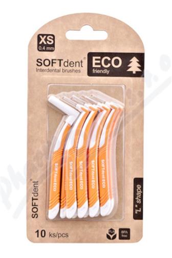 Softdent eco mezizubní kartáček XS 0.4mm zahnutý 10ks
