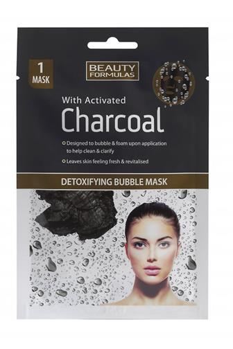 Beauty Formulas detoxikační bublinková maska s aktivním uhlim 1 ks
