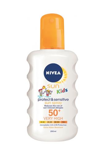Nivea Sun Kids 5v1 sensitive sprej na opalování OF 50 200ml