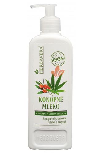 Herbavera Konopné tělové mléko 400 ml